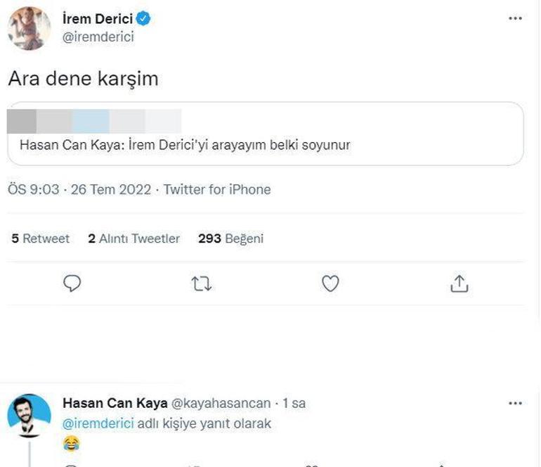 İrem Dericiden Hasan Can Kayanın belki soyunur sözlerine yanıt