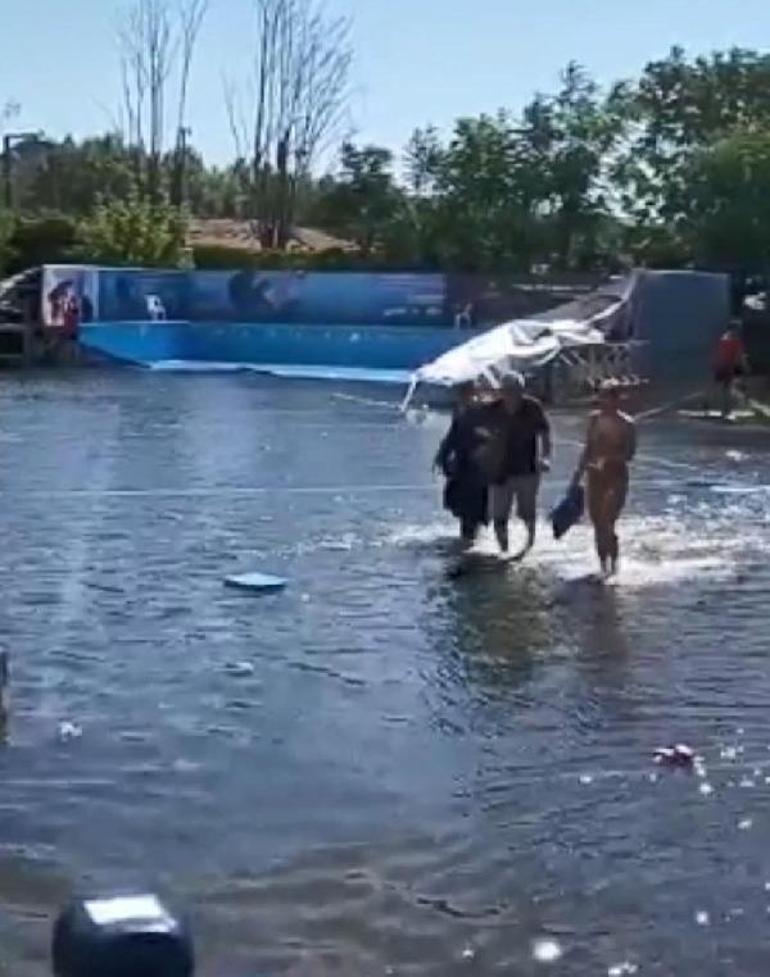 İstanbulda havuz patladı Tsunami gibiydi