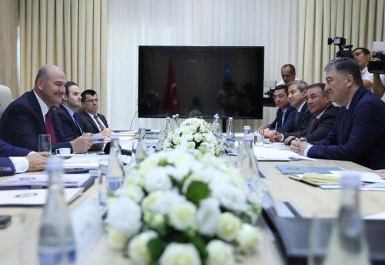 İçişleri Bakanı Soylu, Özbekistanlı mevkidaşıyla görüştü