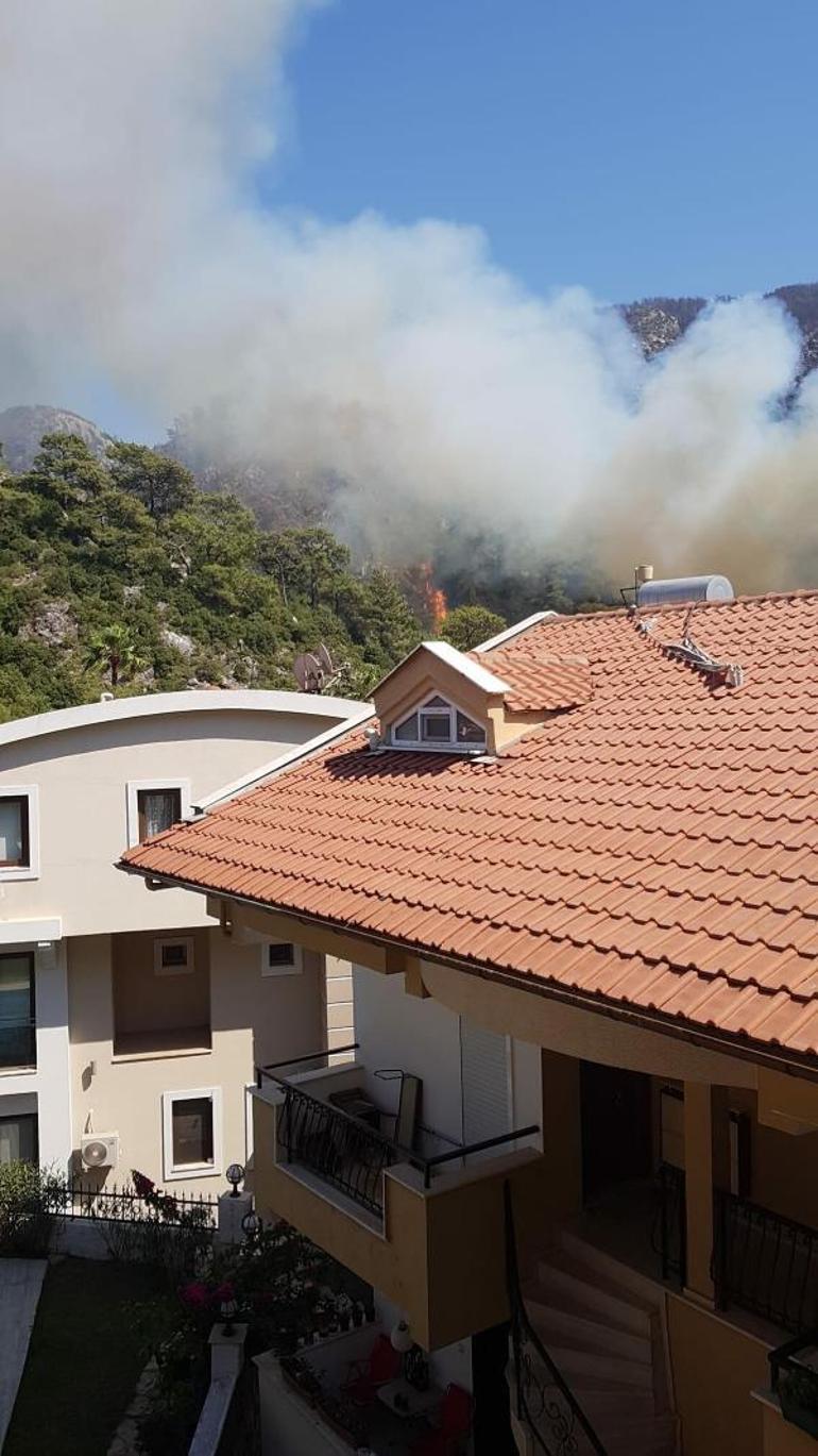 Son dakika... Marmaris İçmelerde orman yangını Alevler otele sıçradı