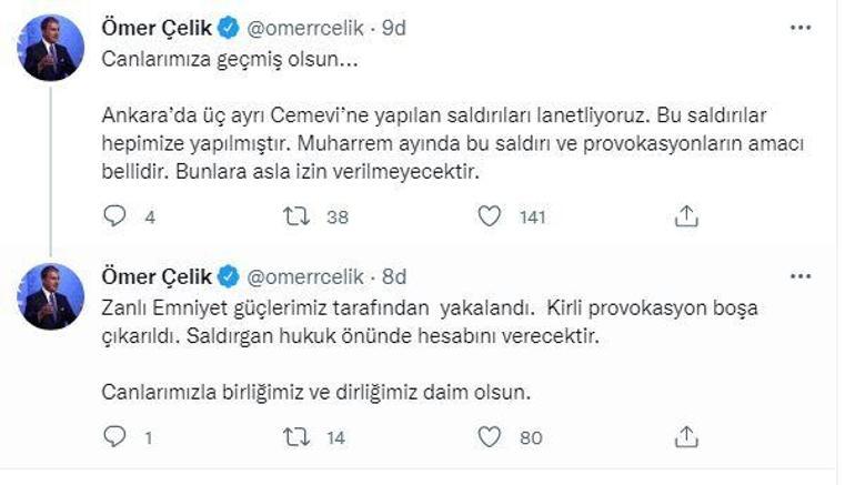 Çelikten cemevlerine yapılan saldırılarla ilgili açıklama