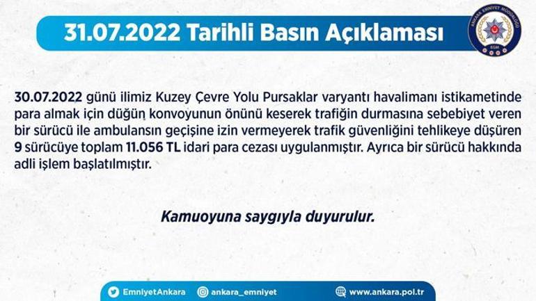 Ankarada tepki çeken görüntülerle ilgili peş peşe açıklamalar Ceza geldi