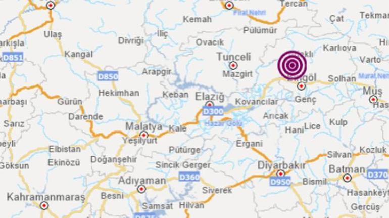 Bingölde 3.7 büyüklüğünde deprem