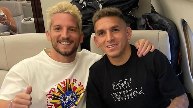 Galatasarayın transfer için anlaşma sağladığı Dries Mertens ve Lucas Torreira, İstanbula geldi İşte sözleşme detayları