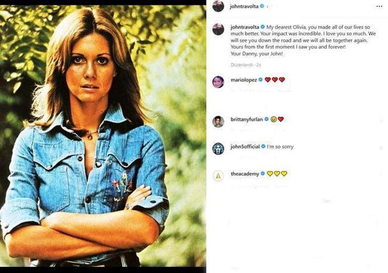 Olivia Newton-John hayatını kaybetti John Travoltadan duygusal mesaj