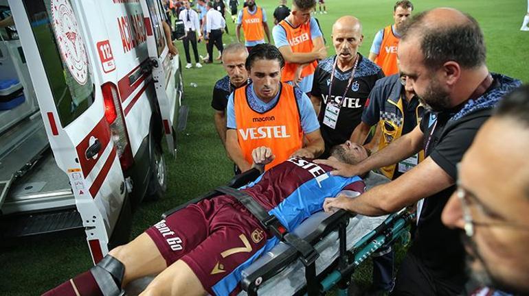 Trabzonsporda Edin Visca şoku Ambulansla hastaneye kaldırıldı
