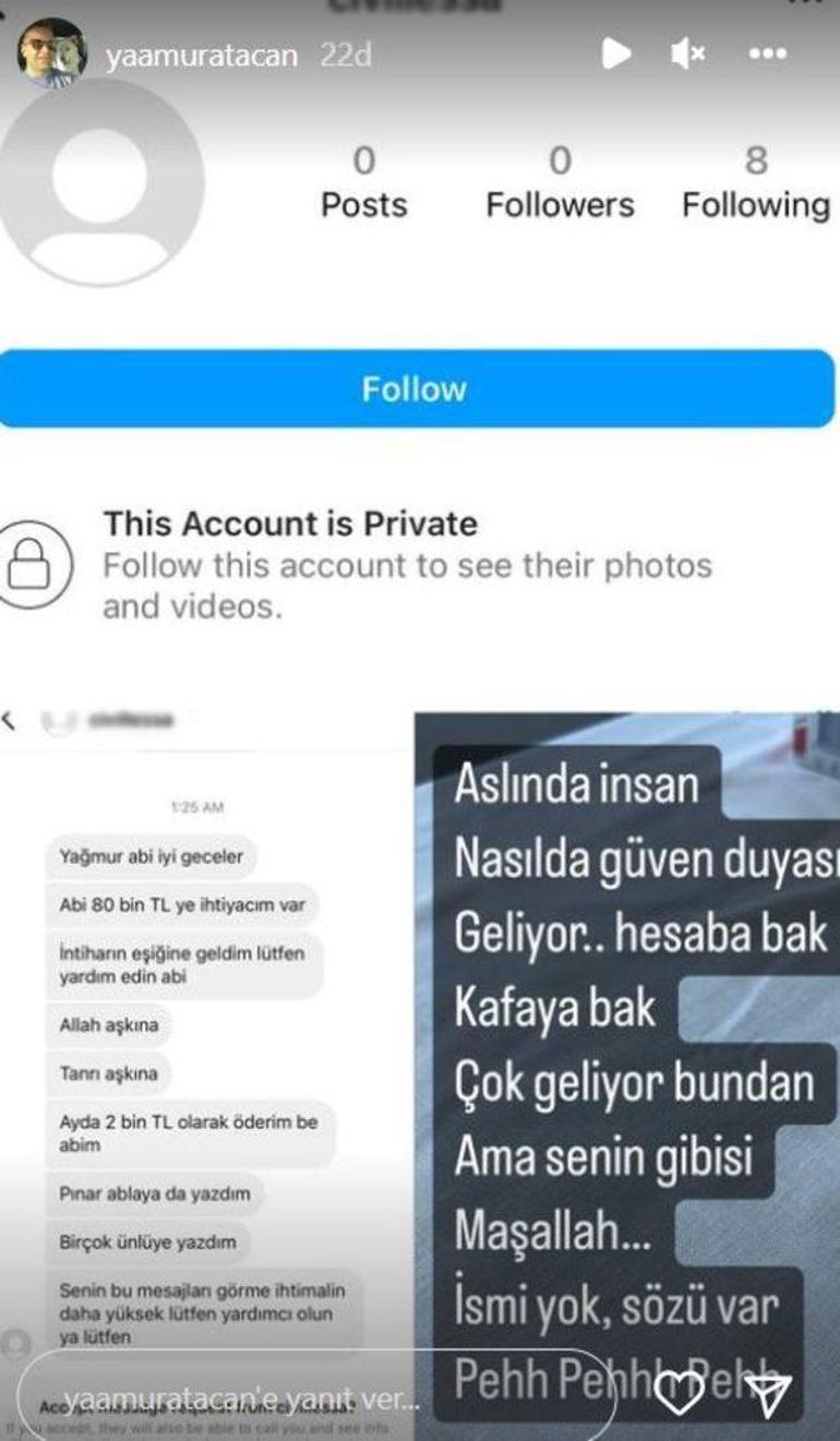 Yağmur Atacan sosyal medyada gelen mesajı ifşa etti