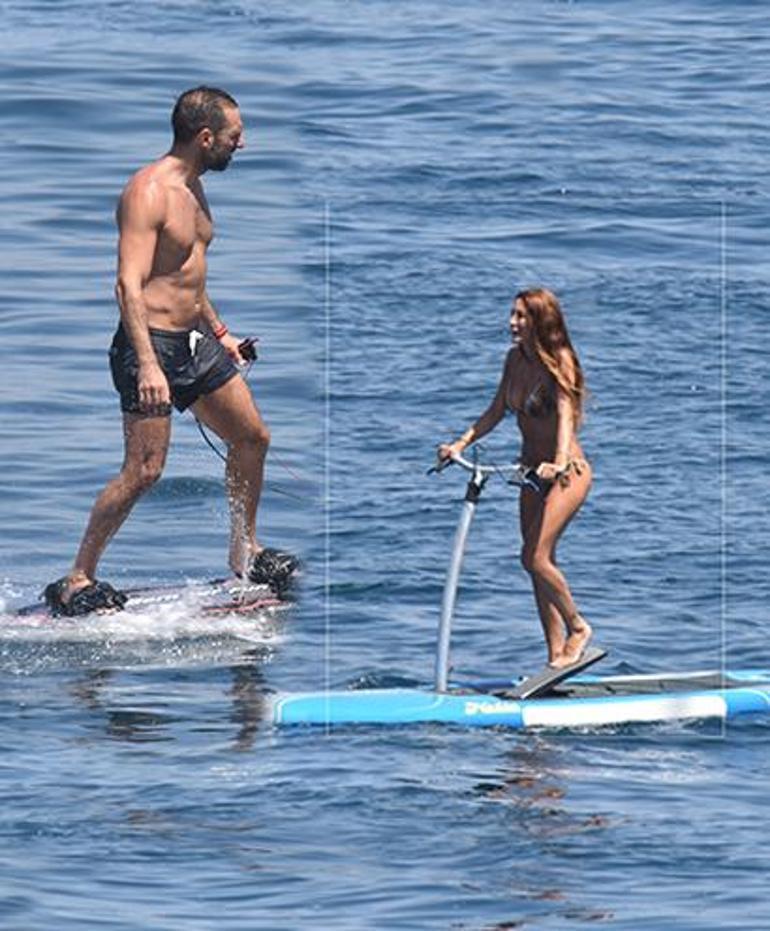 Merve Oflaz sörf tahtasında hünerlerini sergiledi Bravo aşkım