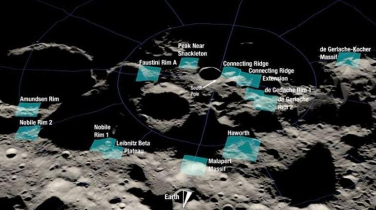 NASA, Artemis III için 13 aday iniş bölgesini açıkladı
