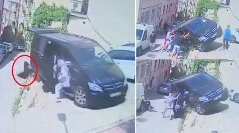 Park halindeyken hareket eden VIP minibüsü kadınlar böyle tuttu