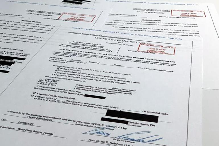Trumpın evindeki arama sırasında bazı belgeler gizlenmiş olabilir