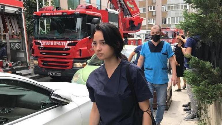 Beşiktaşta hastane ek binasında yangın