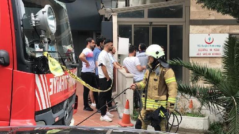 Beşiktaşta hastane ek binasında yangın