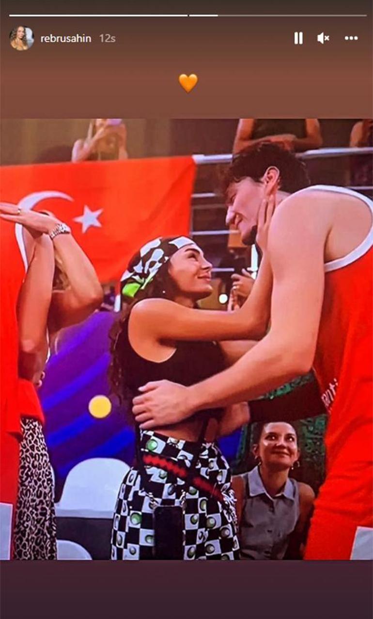 Ebru Şahinden eşi Cedi Osmana maç sonrası tebrik