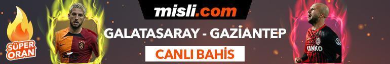 Galatasaray-Gaziantep FK maçı Tek Maç, Süper Oran ve Canlı Bahis seçenekleriyle Misli.com’da