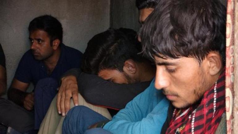Kömürlükte 13 kaçak göçmen yakalandı 3 organizatöre gözaltı