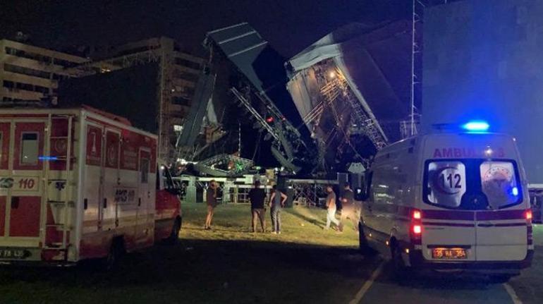 Tarkanın İzmir konseri öncesinde platform çöktü