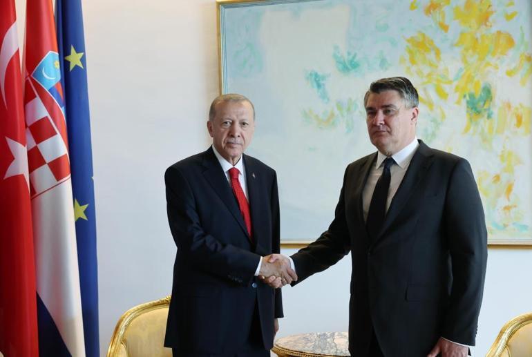 Cumhurbaşkanı Erdoğana Hırvatistan’da resmi törenle karşılama