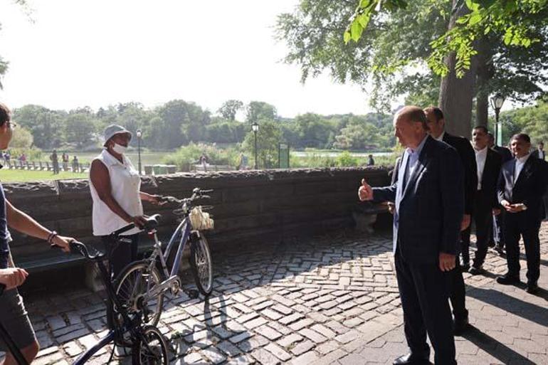 Cumhurbaşkanı Erdoğandan Central Parkta yürüyüş