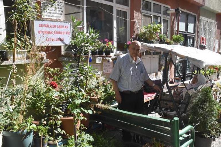 Eşi, kendisi için kaldırımı bahçeye çevirmişti; iyileşme başladı