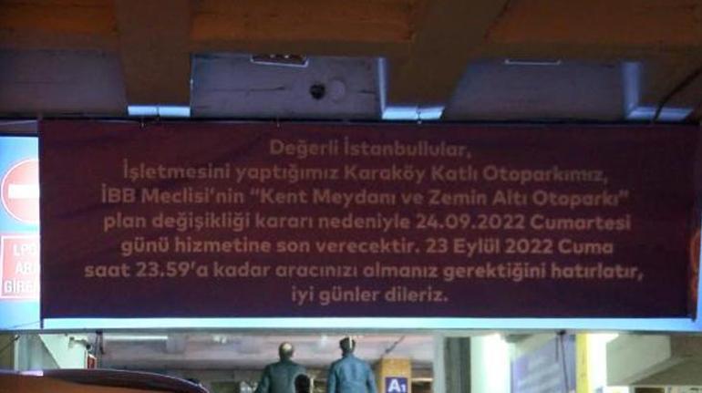 İstanbul’un ilk katlı otoparkı bugün itibarıyla kapatıldı