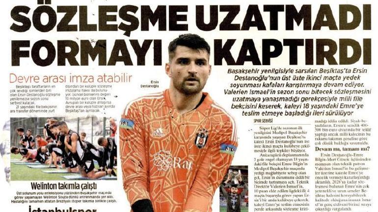 ÖZEL - Beşiktaşta Ersin Destanoğluna 25 kat zam Anlaşma sağlandı, işte yeni maaşı