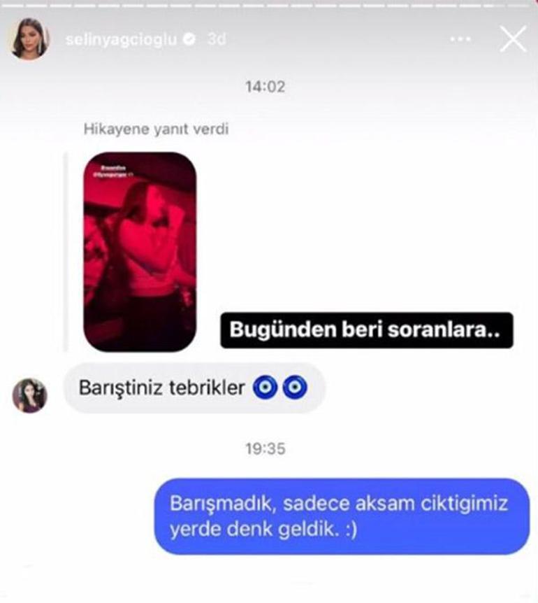 Selin Yağcıoğlundan Berk Atan ile barıştı iddialarına yanıt