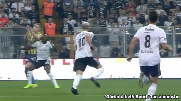 Hakem yorumcuları Beşiktaş - Fenerbahçe derbisindeki tartışmalı pozisyonları değerlendirdi El, rakibinin boğazında