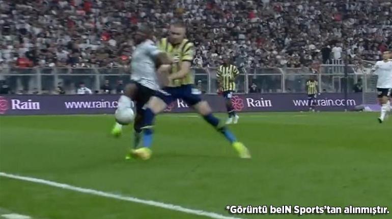 Hakem yorumcuları Beşiktaş - Fenerbahçe derbisindeki tartışmalı pozisyonları değerlendirdi El, rakibinin boğazında