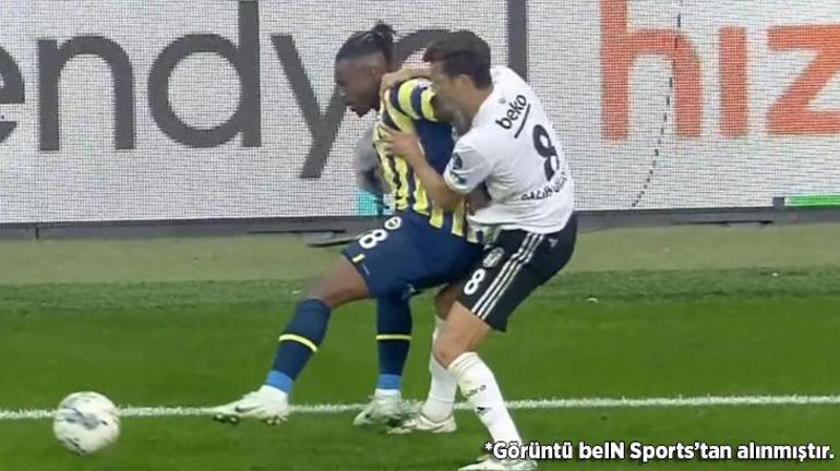 Hakem yorumcuları Beşiktaş - Fenerbahçe derbisindeki tartışmalı pozisyonları değerlendirdi El, rakibinin boğazında