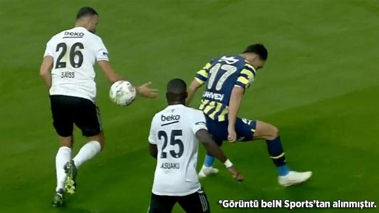 Hakem yorumcuları Beşiktaş - Fenerbahçe derbisindeki tartışmalı pozisyonları değerlendirdi El, rakibinin boğazında