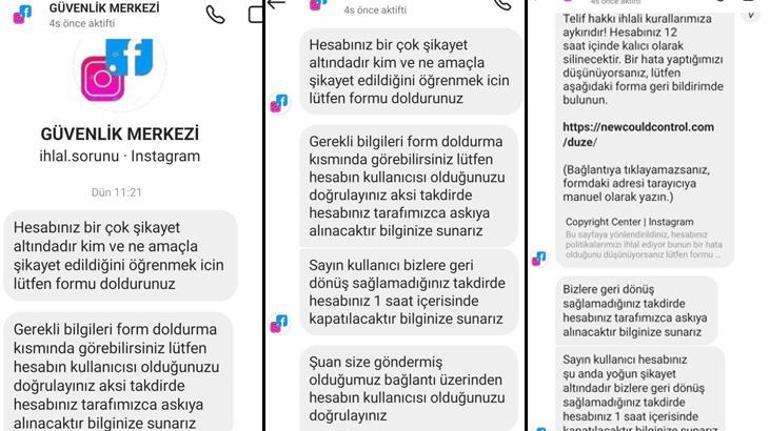 Bu mesaja dikkat Güvenlik ihlali yaptınız dolandırıcıları iş başında