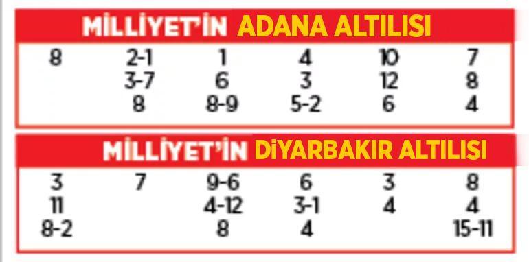 Altılı ganyanda bugün (4 Ekim)