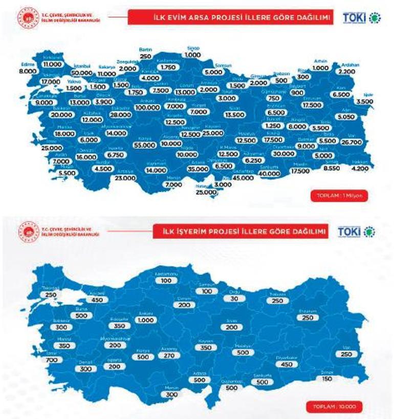 937 lira taksitle konut arsası