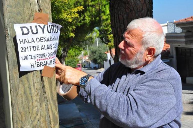 İhsan Halaya afişli borç tepkisi