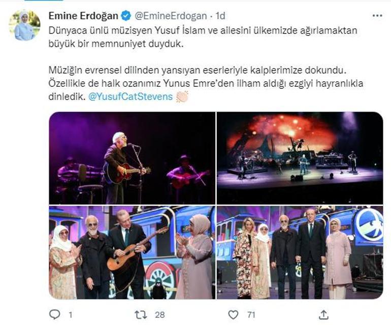 Cumhurbaşkanı Erdoğan, Yusuf İslam konserine katıldı