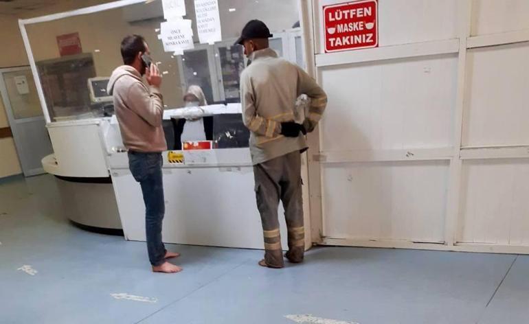 Yer: Osmaniye Hastaneye çamurlu ayakkabılarını çıkarıp girdiler
