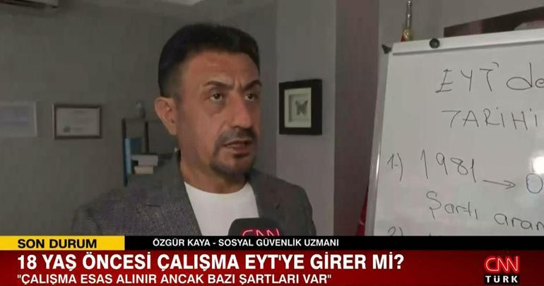 18 yaş öncesi çalışma EYT’ye girer mi 1981 yılına dikkat