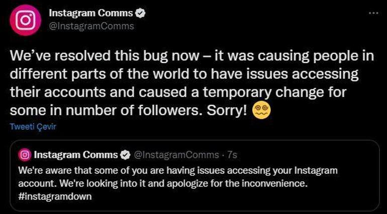 Instagram çöktü mü Resmi açıklama geldi