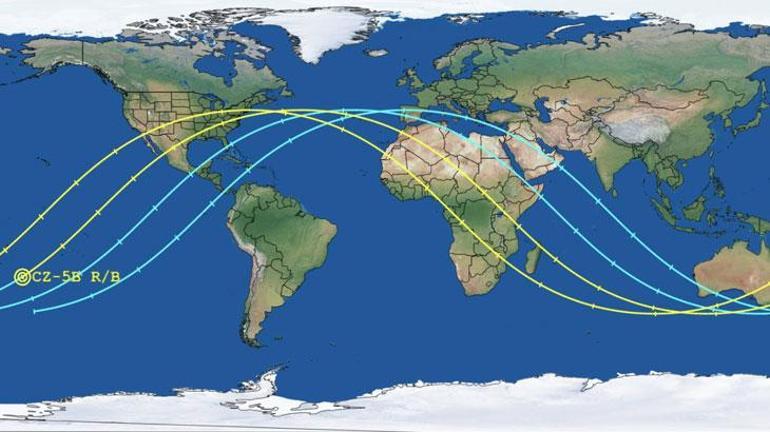 Serseri Çin roketi Türkiyeye düşebilir 28 bin kilometre hızla yaklaşıyor