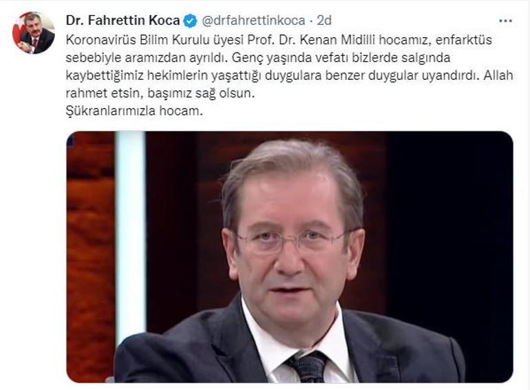 Koronavirüs Bilim Kurulu üyesi Kenan Midilli hayatını kaybetti