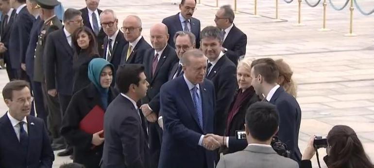 Cumhurbaşkanı Erdoğandan İsveç Başbakanına resmi törenle karşılama