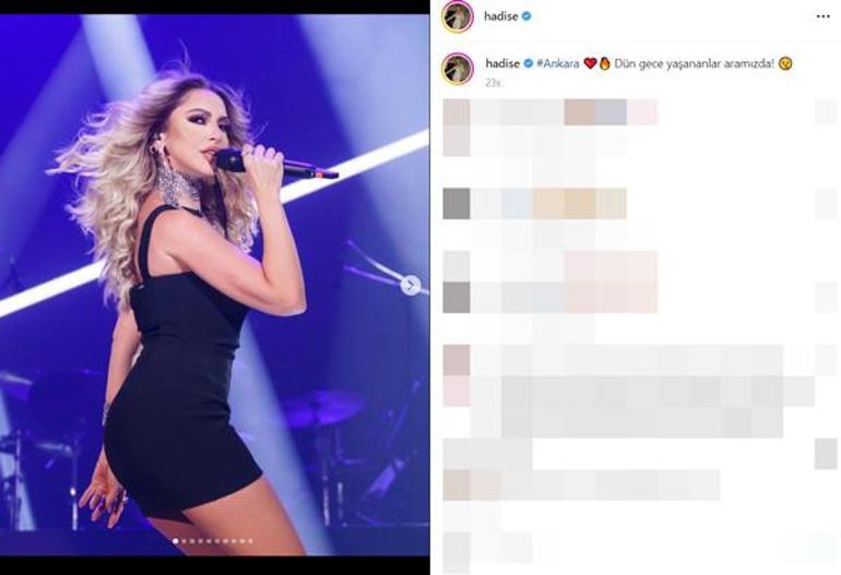 Hadise konser fotoğraflarını paylaştı