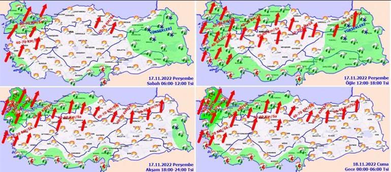 Son dakika... 39 il için sarı uyarı Batıda sel, Doğuda kar var