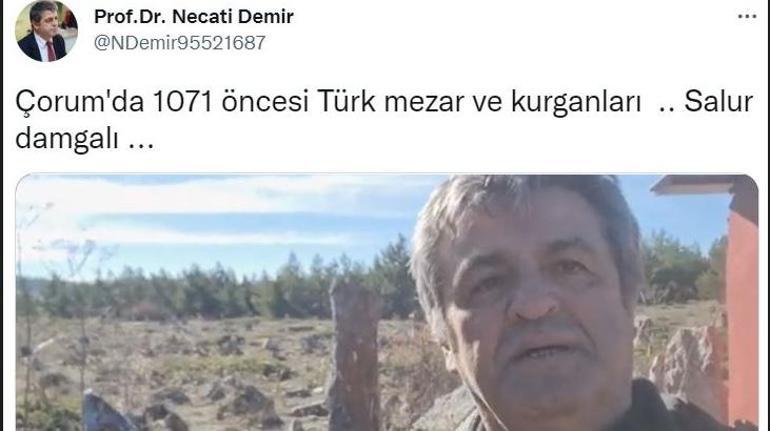 Çorumda toplu Türk mezarlığı ve kurganlar bulundu