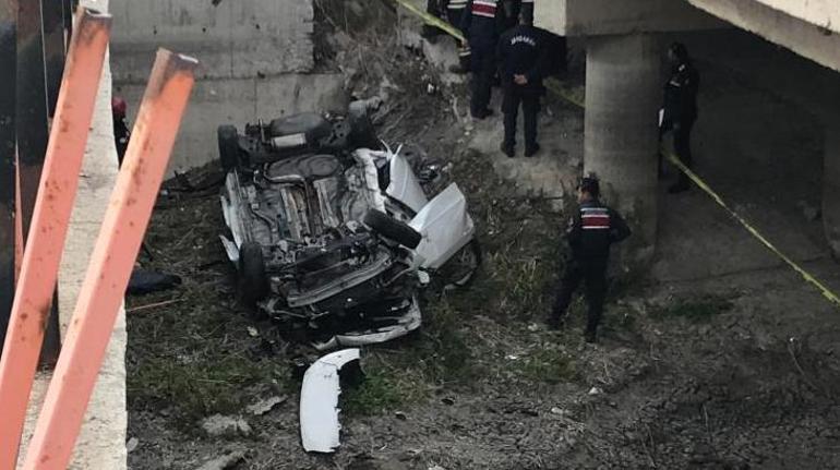 Konya’da feci kaza Tahliye kanalına uçan otomobilde 3 kişi can verdi