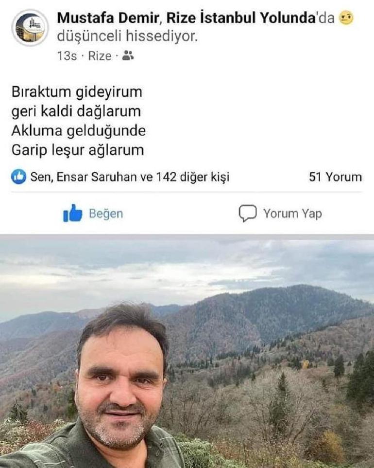 Ölmeden önce son paylaşım