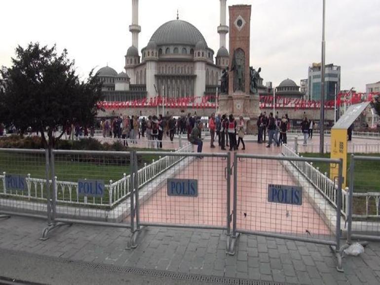 Taksimde yoğun güvenlik önlemi