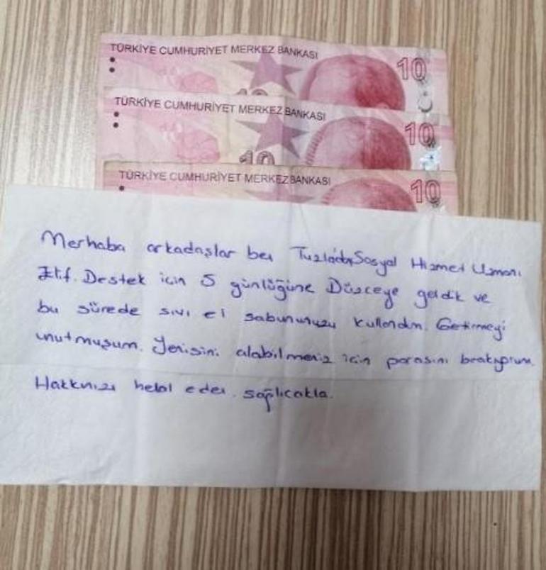 Düzce depreminin ardından askerlerden öğrencilere duygulandıran not: Hakkınızı helal edin