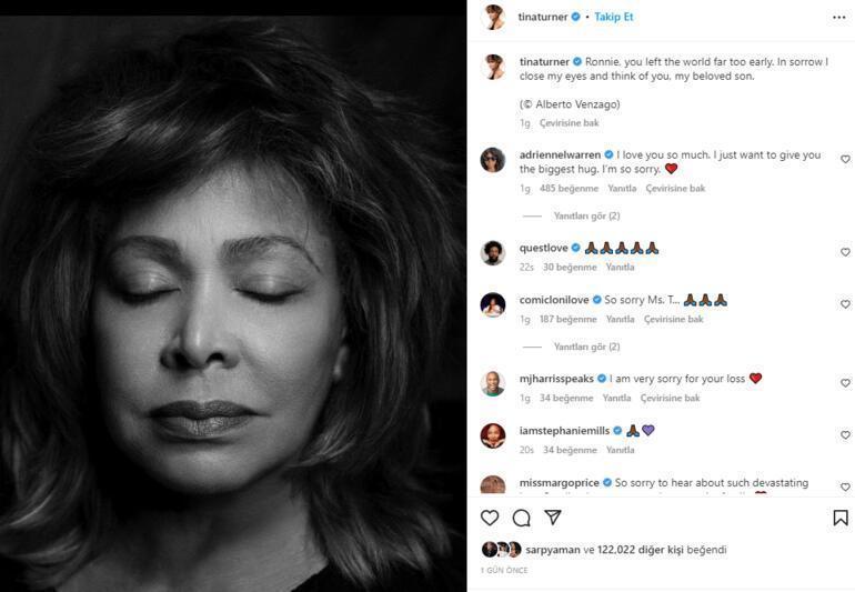 Tina Turner bir oğlunu daha kaybetti Keder içindeyim